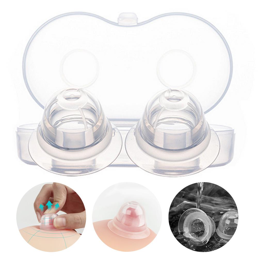 （NEW）NEW 1 Pair/Set Silicone Niple Corrector Nip Ple Pullers For Flat Inverted Nip Please Breastfeeding Aid. 