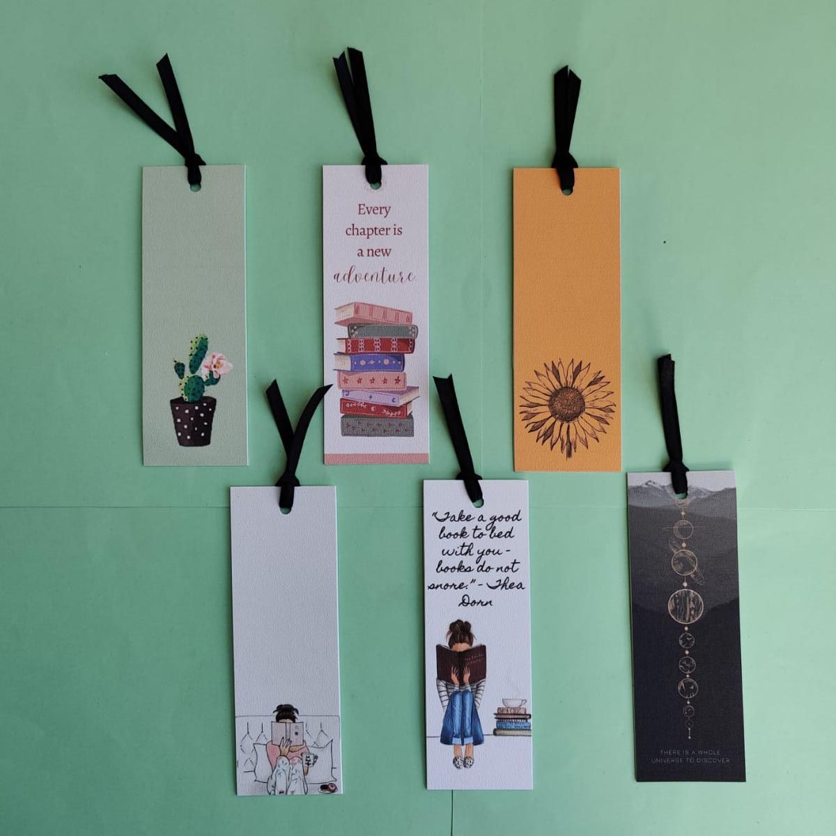 6 Colorful Bookmark (Customization available)- aesthetic design