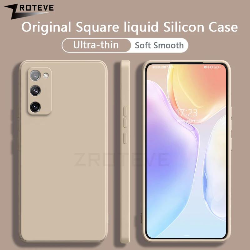 S20FE Case ZROTEVE Square Soft TPU Liquid Silicone Cover For Samsung Galaxy S20 FE S 20 Plus Ultra Shockproof Phone Cases