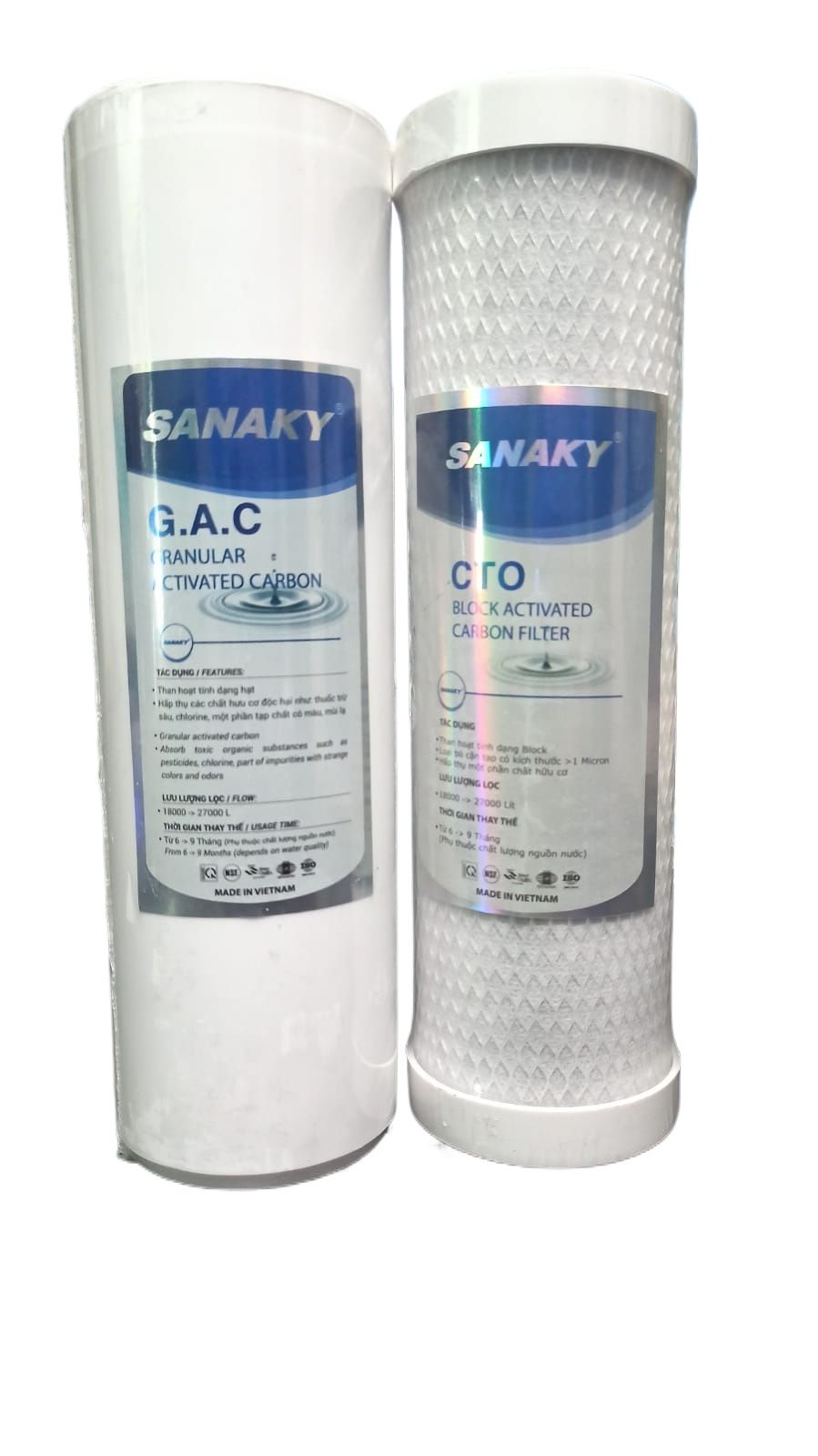 3 in one (pp filter + net carbon + box carbon)-1 set for 50-200 gpd ro machine. 