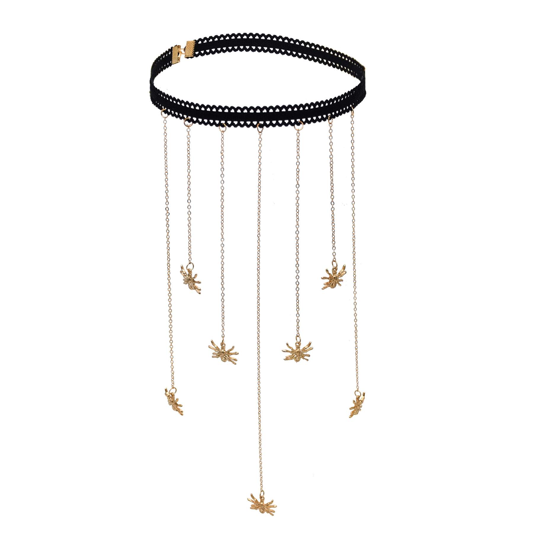 New European and American personalized spider leg chain elastic rope alloy diamond multi-layer sexy slimming insect leg decoration gold
