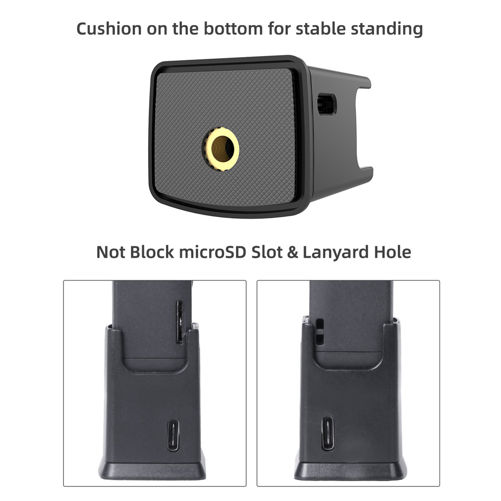 Potable Gimbal Camera Battery Charger for DJI POCKET 2/OSMO POCKET Charging Base 1/4 Mount Adapter Gimbal Tripod Accessaries. 