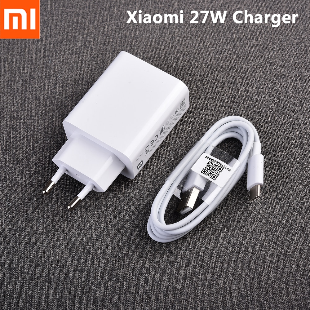 Xiaomi Mi9 27W EU Fast Charger Qc 4.0 Turbo Charge Adapter With Usb Type C Cable For Xiaomi Mi 9 Pro Se 9T Redmi Note 7 8 Pro K20 Pro - Charger. 