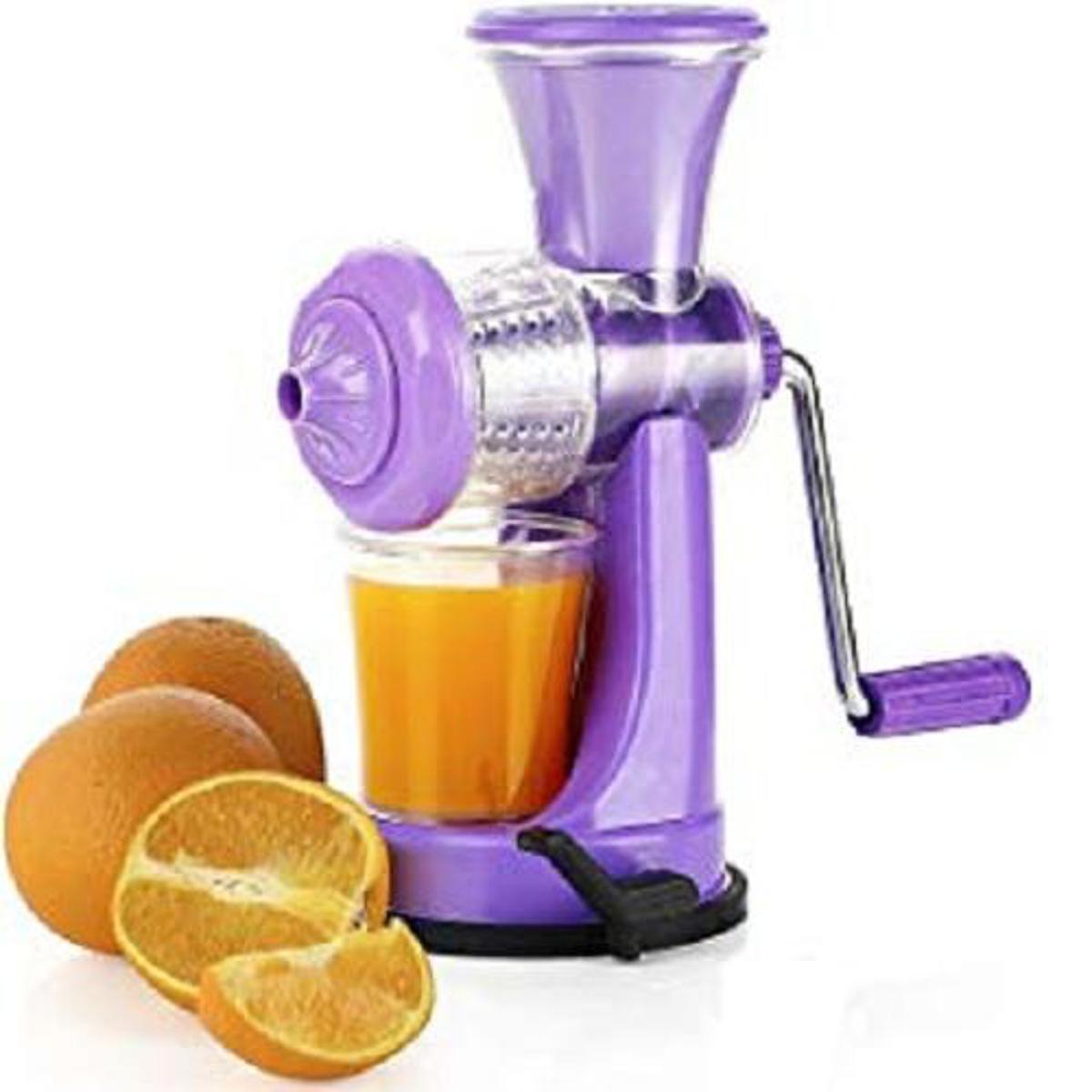 Manual Hand Fruit & Vegetable Juicer with Steel Handle (Purpel)