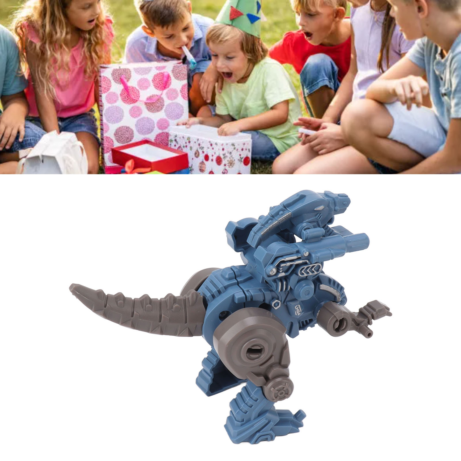 Dinosaur Robot Toy Transforming Dinosaur Toy Deformation Odor Free for Gift. 