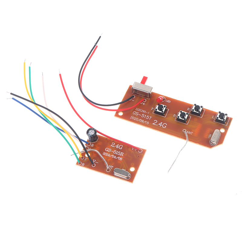 2.4G 4CH RC Remote Control 27MHz Circuit PCB Transmitter Receiver Board with Antenna Radio for RC Car Truck Conbo