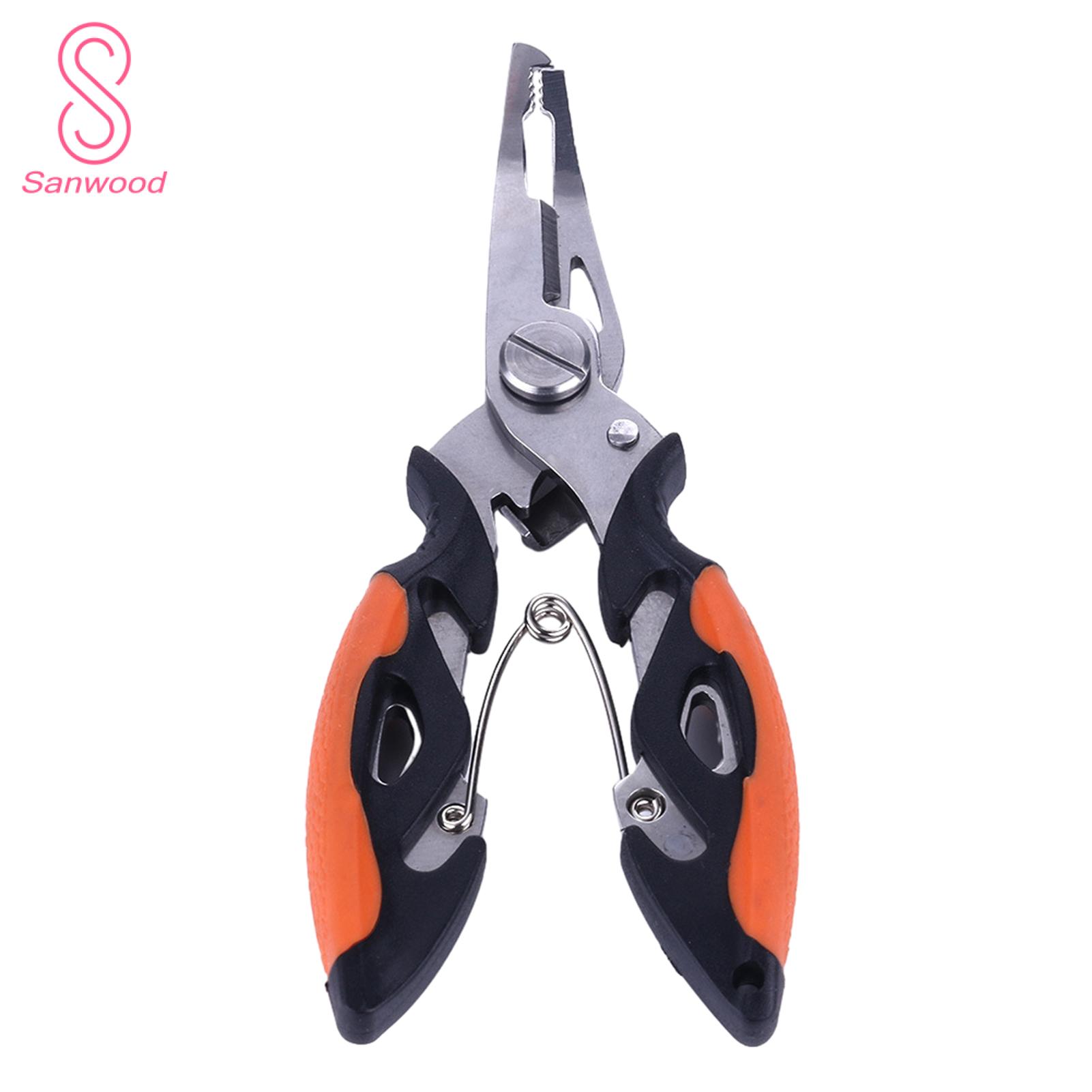 Ergonomic Handle Fishing Pliers Professional Stainless Steel Fishing Pliers with Ergonomic Handle Line Cutter Essential Fishing Tool for Anglers