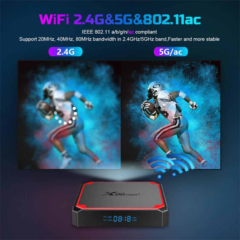 X96 Mini Plus Smart TV Box Android 9.0 Amlogic S905W4 Quad Core Dual Wifi 1080P 4K Support Voice Media Player. 