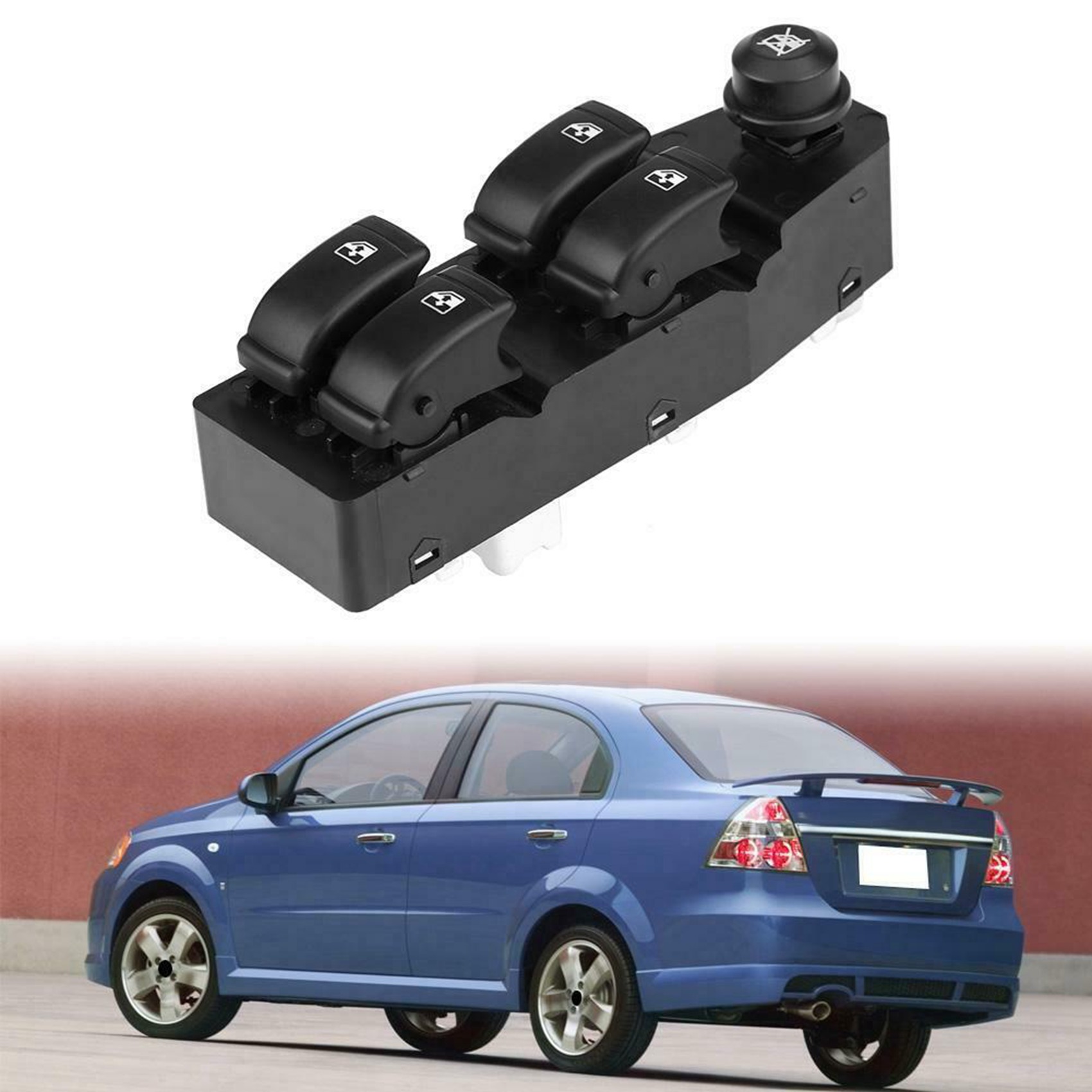 Left Hand Driver Window Switch-3 x  Master Window Switch-black. 