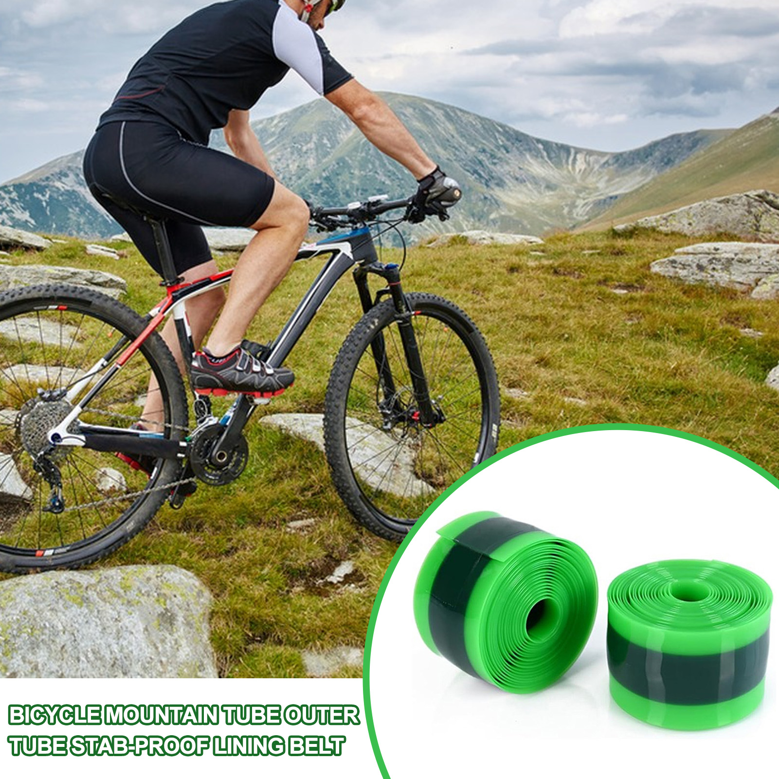 Tire Liner for Bicycles 2 Rolls Bike Tire Liner Inner Tube Guard Puncture Protector for Bicycle Easy Install Durable Accessory. 
