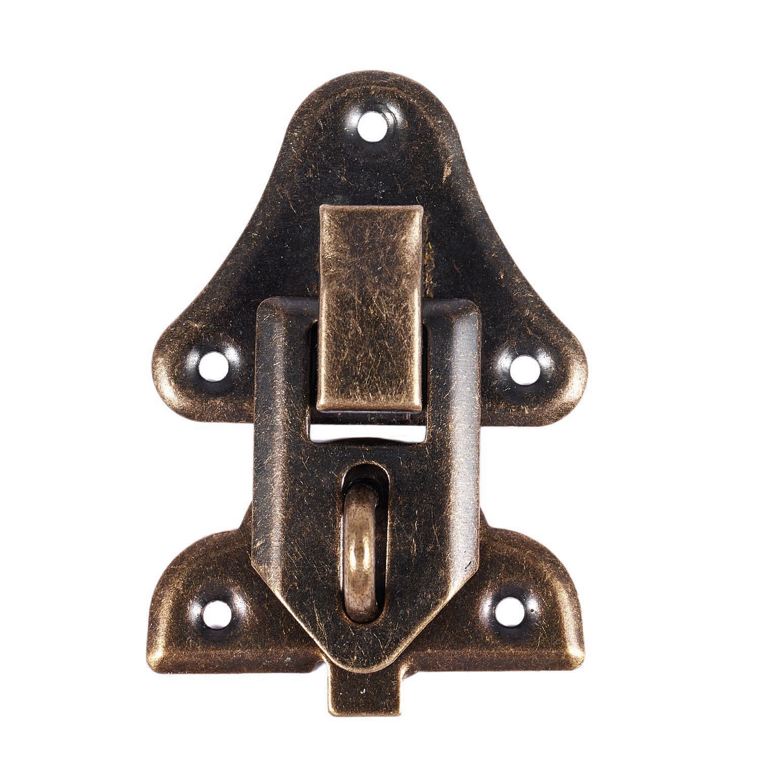 5 Pcs Hardware Jewelry Wood Box Case Latch Hasp Sets Bronze Tone
