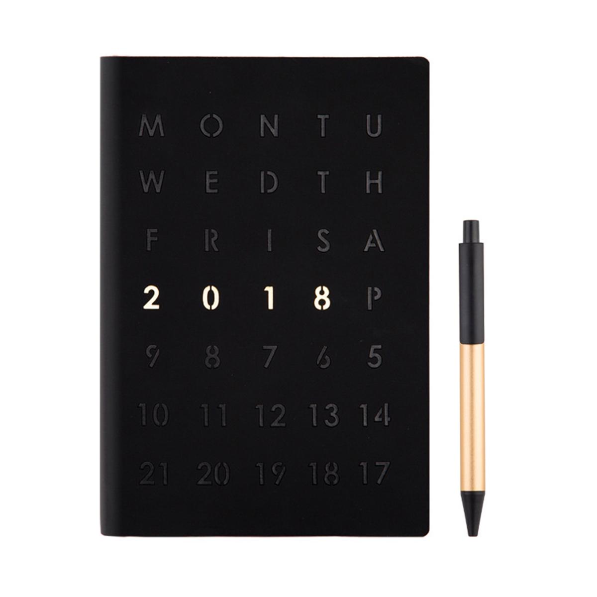 A5 2018 Diary Weekly Monthly Schedule Notebook Journal Planner Calendar Book Day