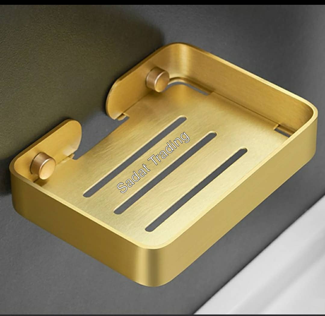 Bathroom Soap Case Stainless Steel golden | Daraz.com.bd