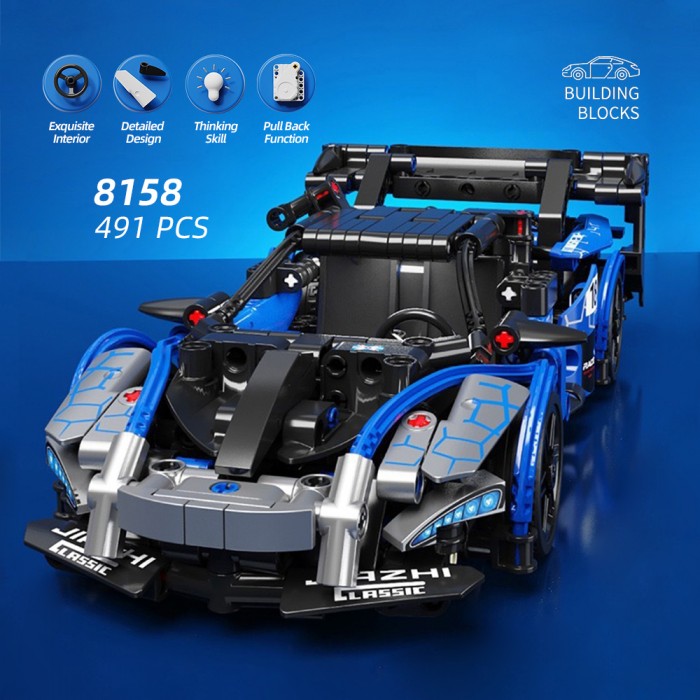 491 Pcs Technic McLaren Senna GTR Toy Car Lego Model Building Kit Build and Display an Authentic McLaren Supercar. 