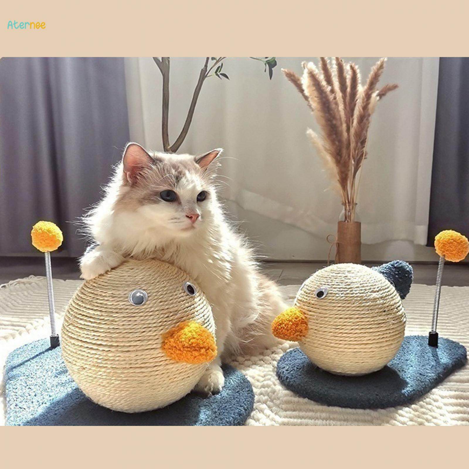 Cat Scratcher Toy for Kitten Scratching Ball for Climbing Small Cats Playing 31cmx21cmx16cm. 