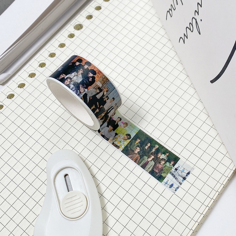 Kpop BTS Twice Straykids Blackpink EN Aespa Hand Account Paper Tape. 