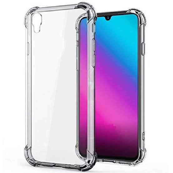 2in1 Combo For Vivo Y1S Soft Silicon transparent Case Back Cover+ Screen Protector. 