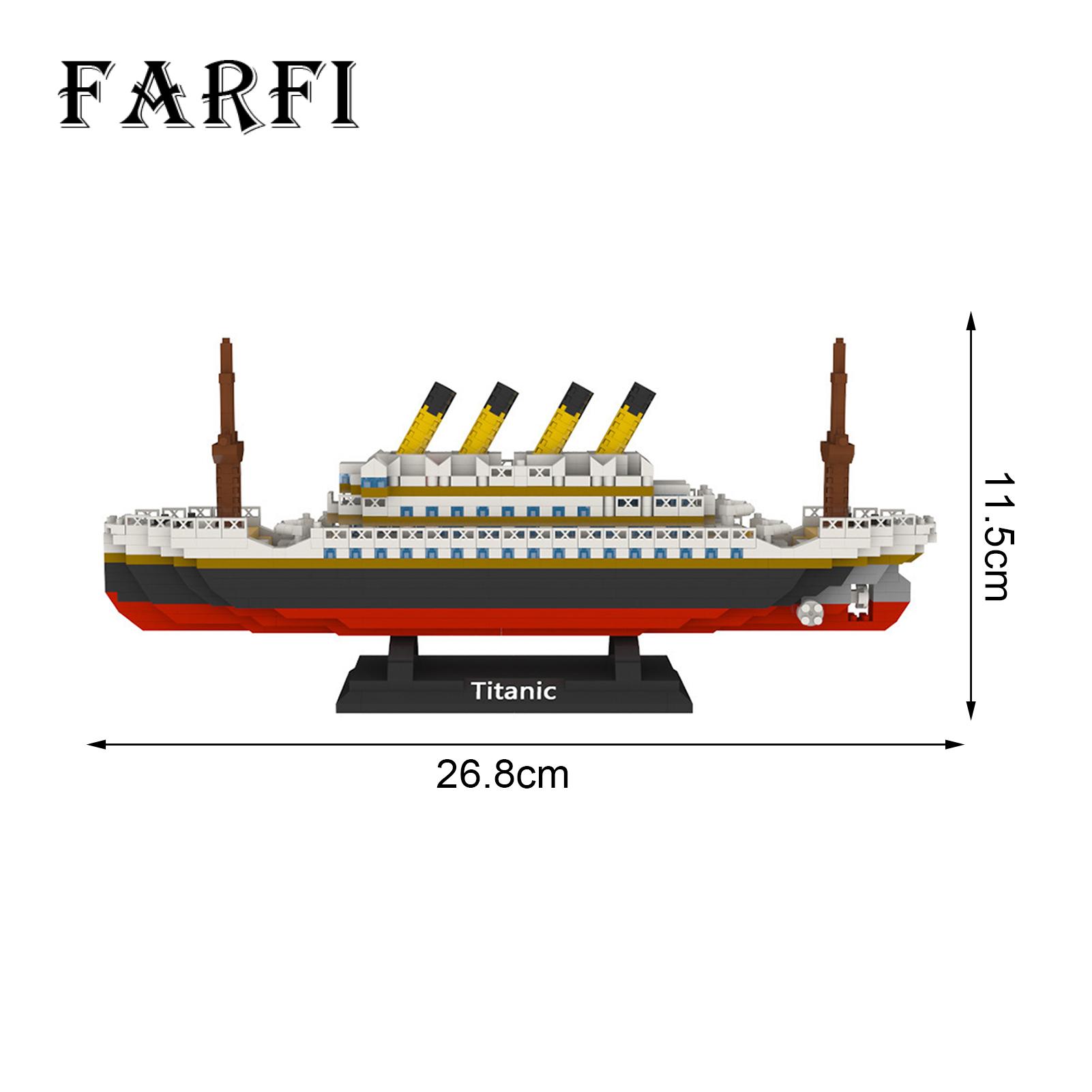 Farfi Ship Building Blocks Assembly Simulation Boat Model Toy Living Room Decoration. 