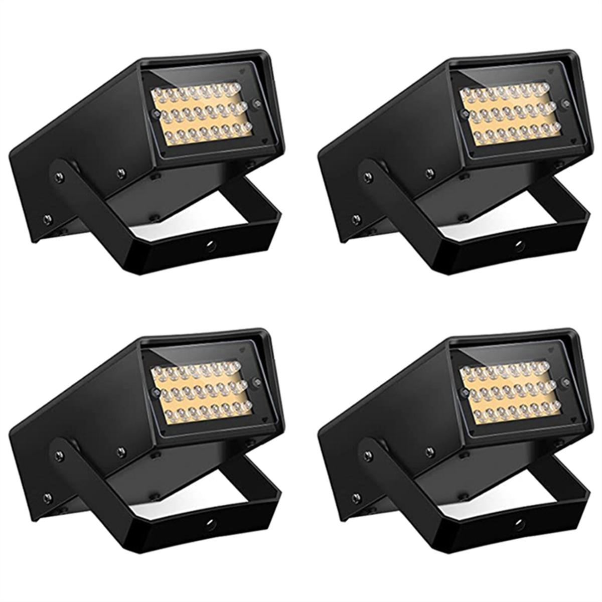 4 Pieces Strobe Party Lights, LED Mini Party Adjustable Flash Control