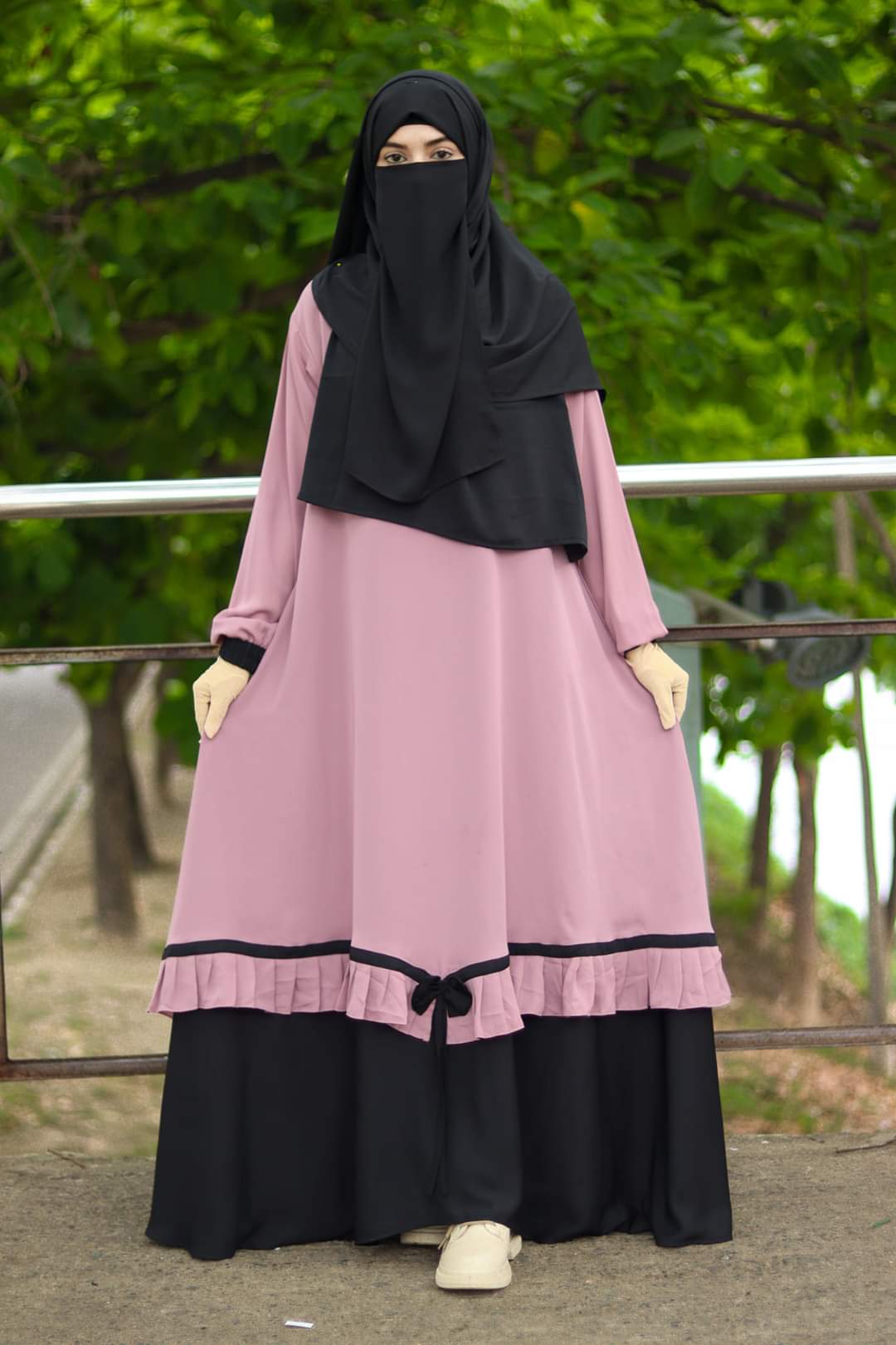 Borkha Elegance with Abaya Irani Stylish Party Borkha - A Hijab Fashion Collection Featuring Fashionable Khimar Lycra Borkha Without Hijabs.. 
