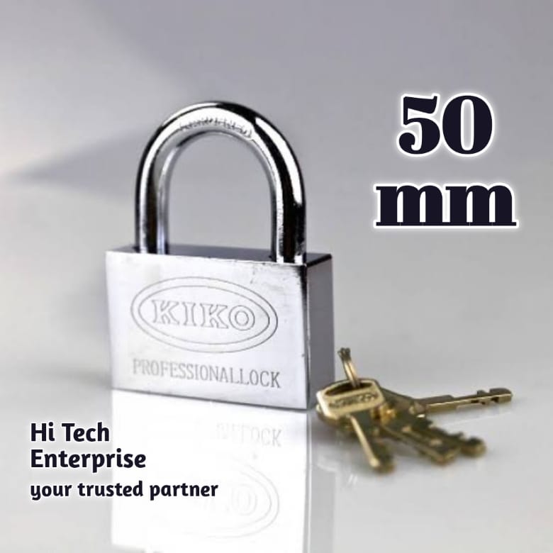 weather-resistant 4-key 50 mm Heavy duty Iron made KIKO padlock 1 Piece. high-security and durable KIKO lock.. 