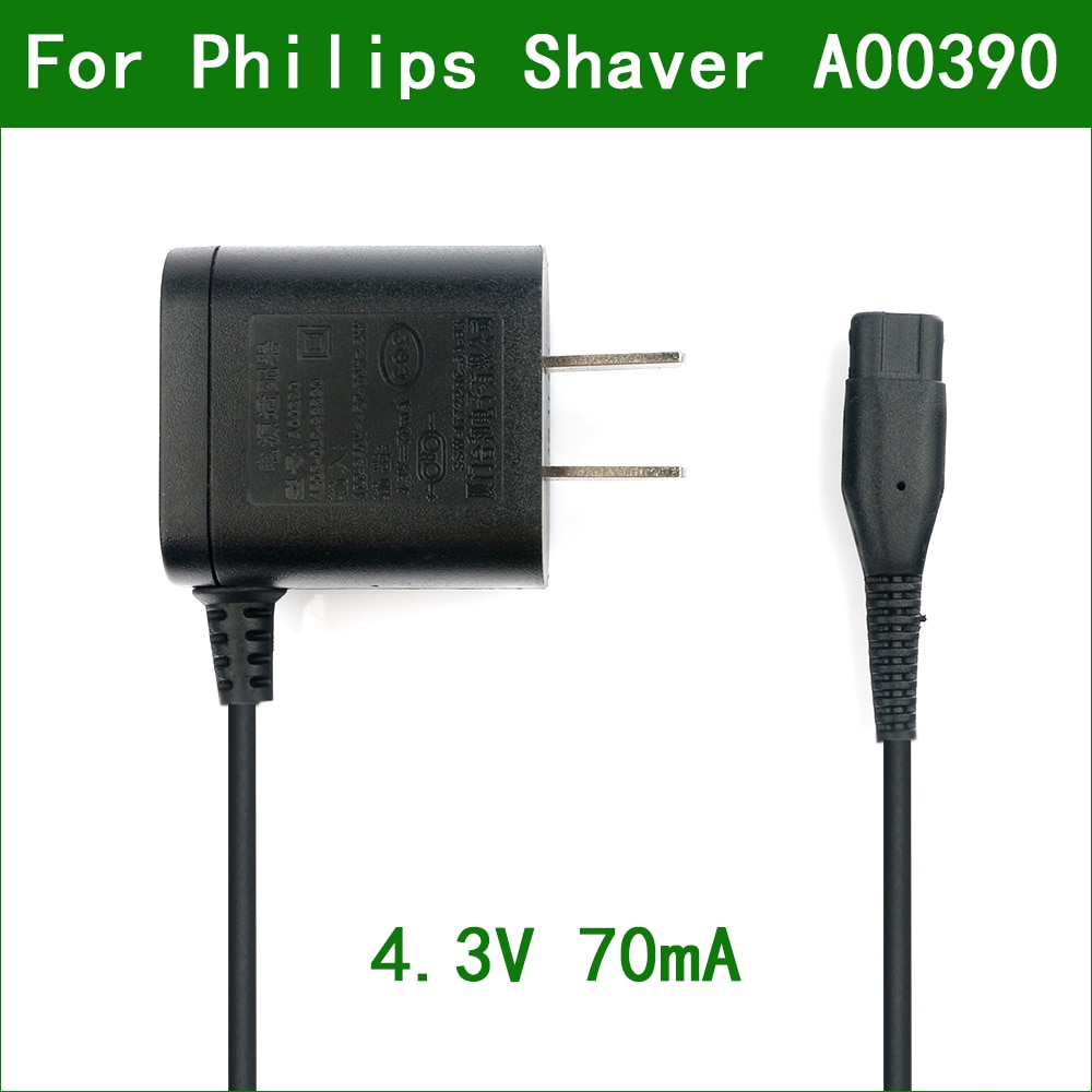 A00390 4.3V 70mA EU US Wall Plug AC Power Adapter Charger for Philips Electric Shaver MG3721 QG3339 MG3712 QG3334 MG3720 MG3731. 