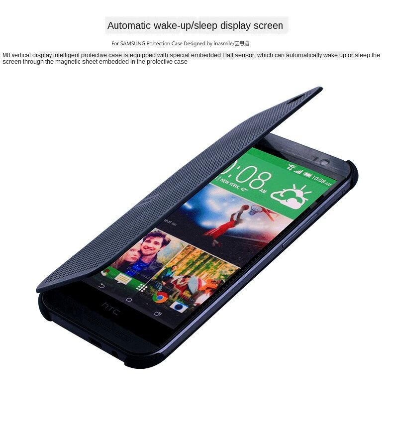 For HTC One E8 Silicone Cover Dot Sleep Wake View Shockproof Silicon Phone Case For HTC One E8. 