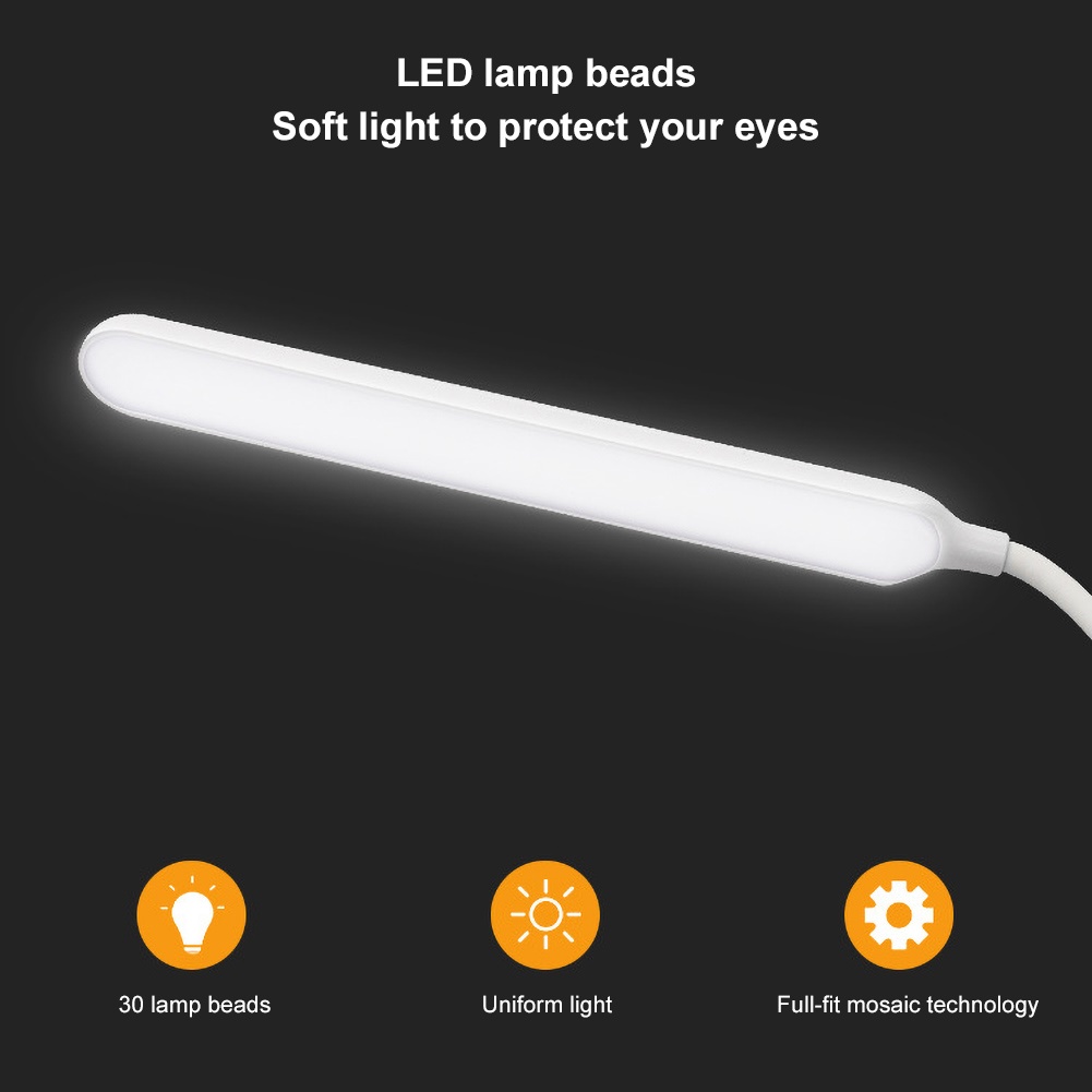 3 Modes Stepless Dimming Plug-in/USB Rechargeable Home LED Table Lamp Desk Light. 