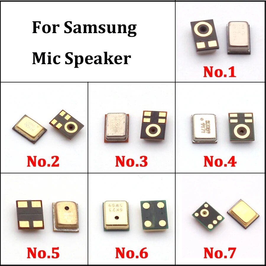 5pcs Inner MIC Speaker For Samsung S23 Plus Ultra FE S22 S21 S20 S10 5G S10E S9 S8 S7 Note 20 10 9 8 J1 Microphone Transmitter