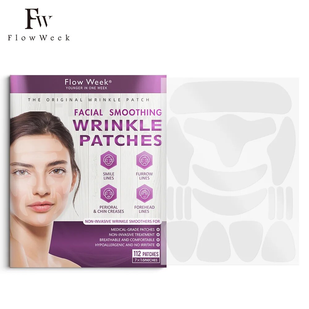 【NEW】 Flow Week Face And Forehead Wrinkle Patches Anti Wrinkle Patches Facial Smoothing Wrinkle Pad Anti-Wrinkle Aging Patch. 