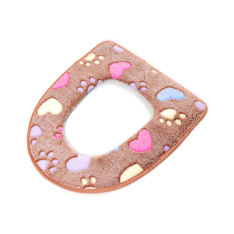 Toilet seat duckling, thickened cushion cover, corduroy hook and loop style, no home mat, coral velvet toilet seat mail bag. 