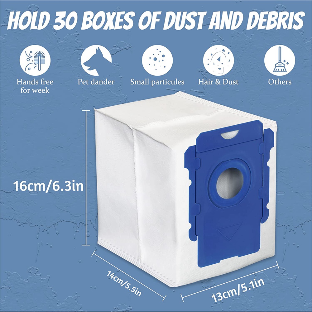 NCANRUI 10PCS Dirt Disposal Bags for IRobot Roomba I7 I7+/Plus (7550) I3+ I6+ (6550) I8+ (8550) S9+ (9550) I&S Series Clean Base. 