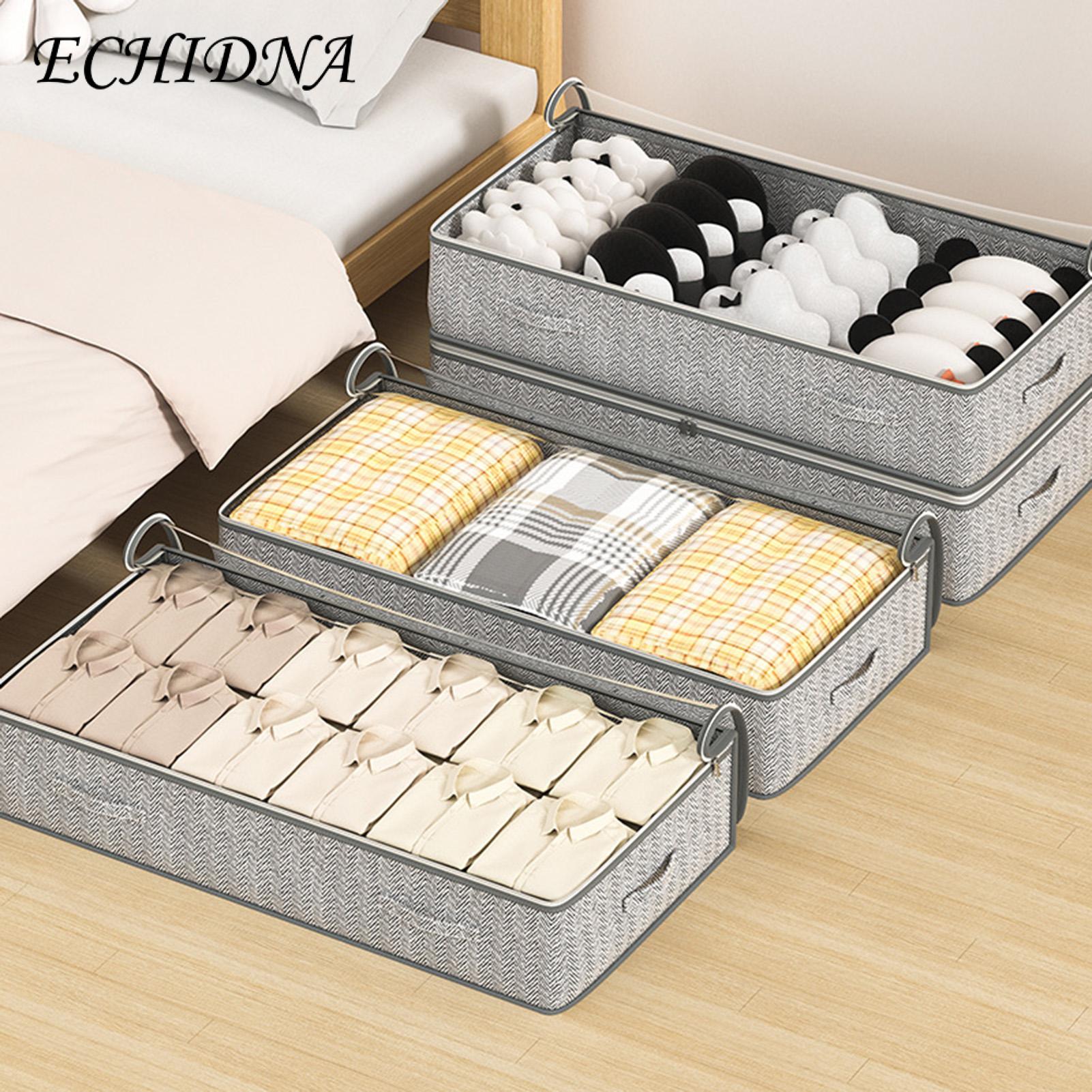 under Bed Storage Container Space-saving Underbed Storage Containers with Clear Top Cover Large Capacity Reinforced Sides Convenient Handle Ideal for Southeast Asian Buyers Clear Top Cover Storage Bag