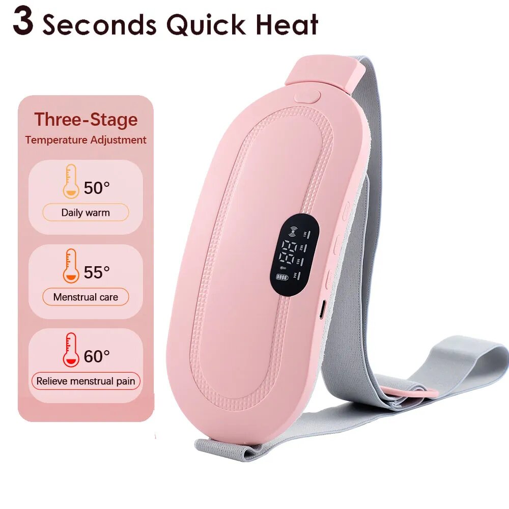 Wireless Warm Palace Belt With LCD Display Heating Pad Relieve Hot Compress