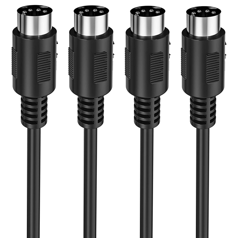 2-Pack 5-Pin DIN MIDI Cable, 3-Feet Male to Male 5-Pin MIDI Cable for MIDI Keyboard,Keyboard Synth,Rack Synth,Rack Synth. 