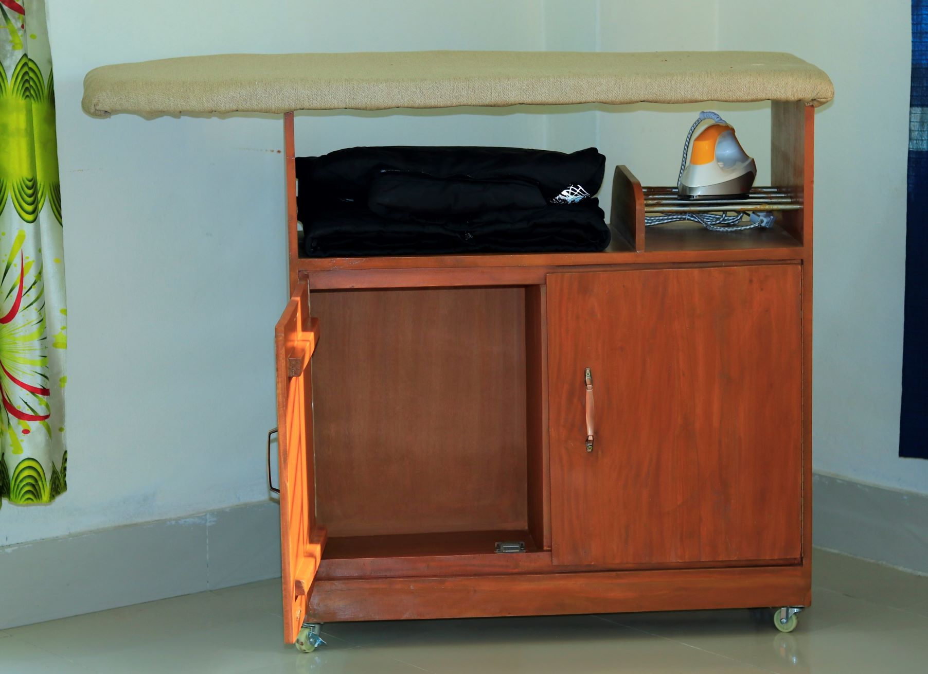 Ironing Table With Cabinet // Wooden Ironing Table // Iron Table. 