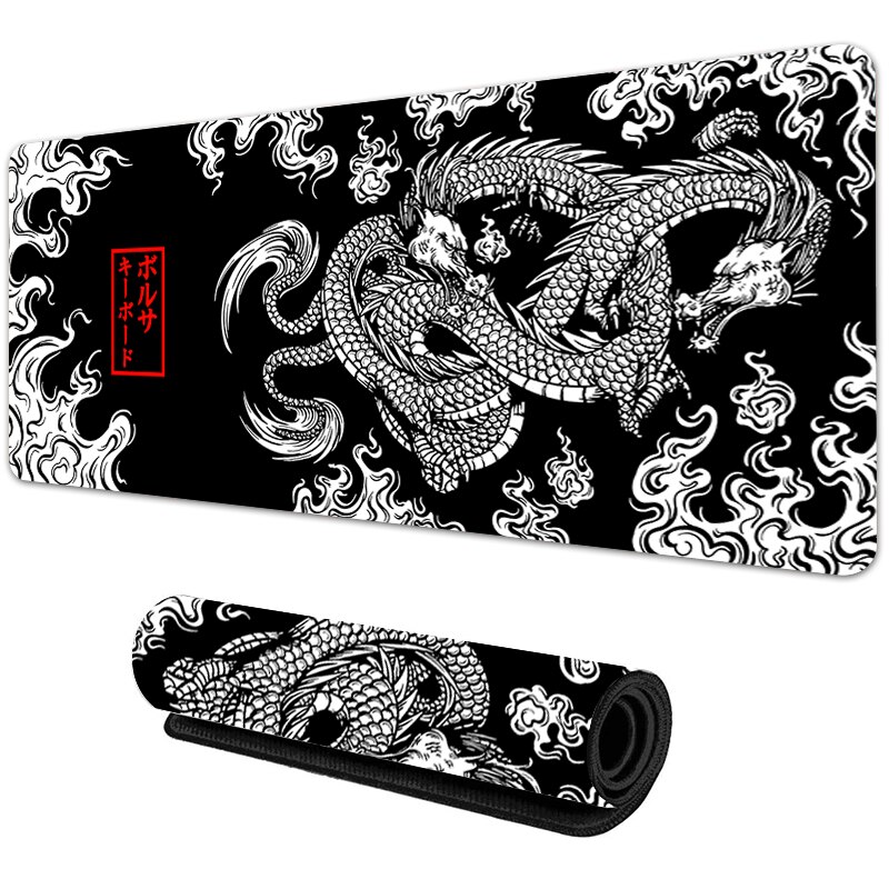 400 70L Keyboard Game Play Japanese Dragon Large Game Mouse Pad XX Home Mouse Pad On Table Speed Table Mat Anime 900x0X300 Mouse Pad. 