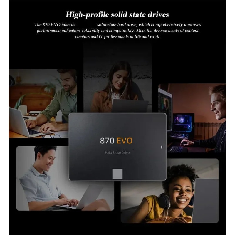 100% Newest 2.5 Inches SATA III SSD 870 EVO 1TB 2TB 4TB 8TB Internal Solid State Drive Hard Disk for Laptop Desktop PS5 PC PS4. 