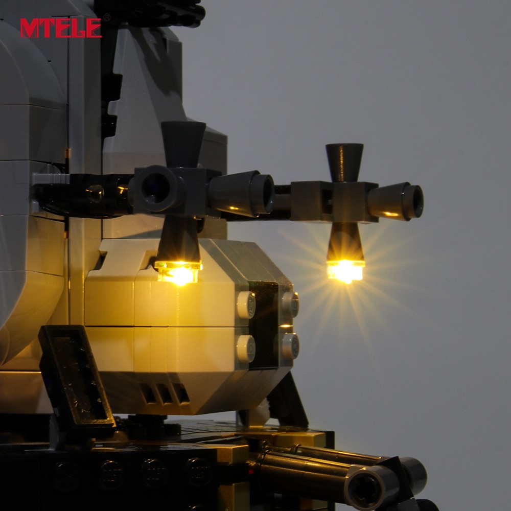【happy one】MTELE Brand LED Light Up Kit Creator Apollo Lunar Lander Set Compatile With 10266. 