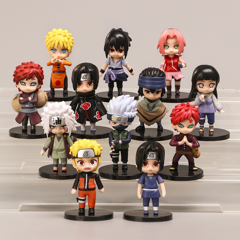 12pcs/set Naruto Anime Shippuden Hinata Sasuke Itachi Kakashi Gaara. 