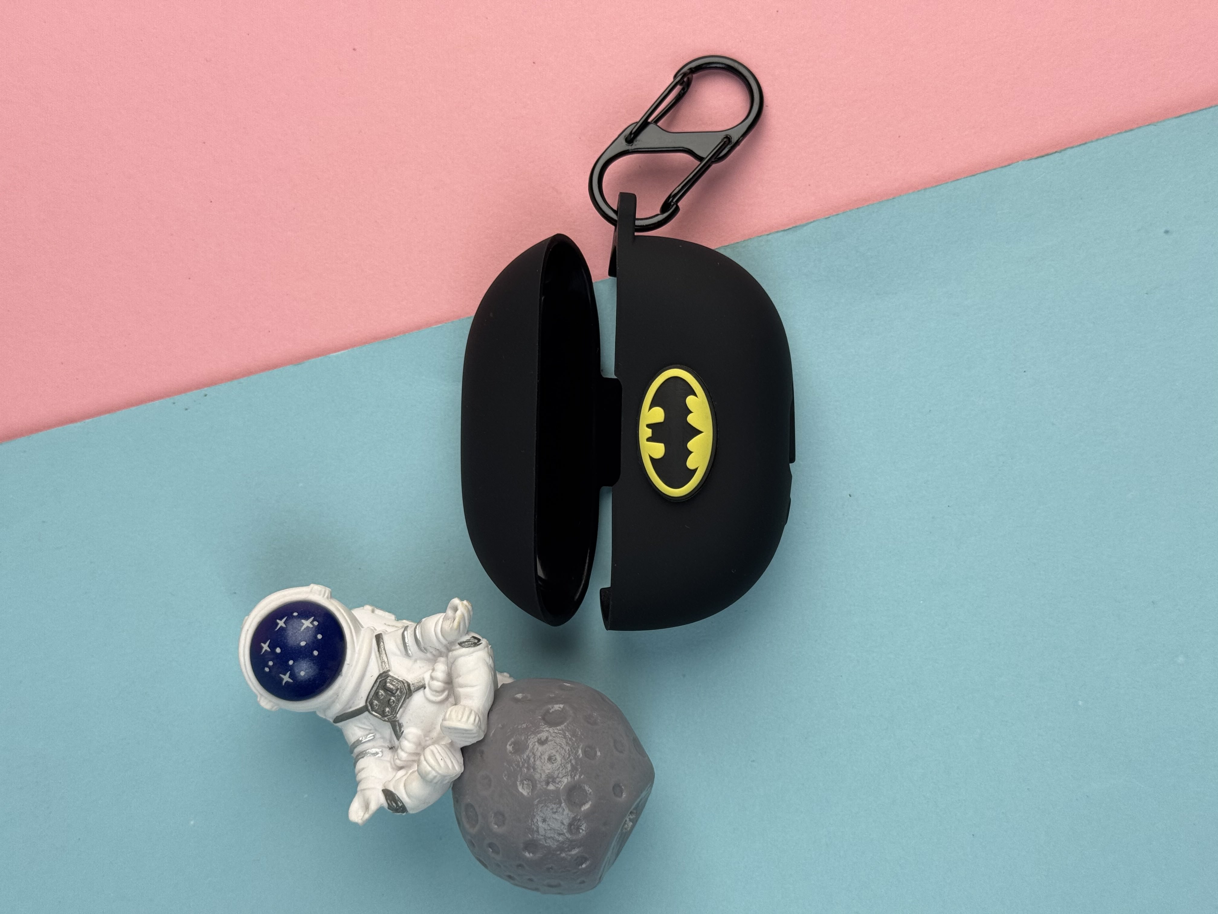 Baseus Bowie WM05 Batman Edition Only Case Premium Artificial Carrying Case Shockproof Earbuds Protective Cover Box for buds Soft Silicone Bluetooth Headphone Cover. 