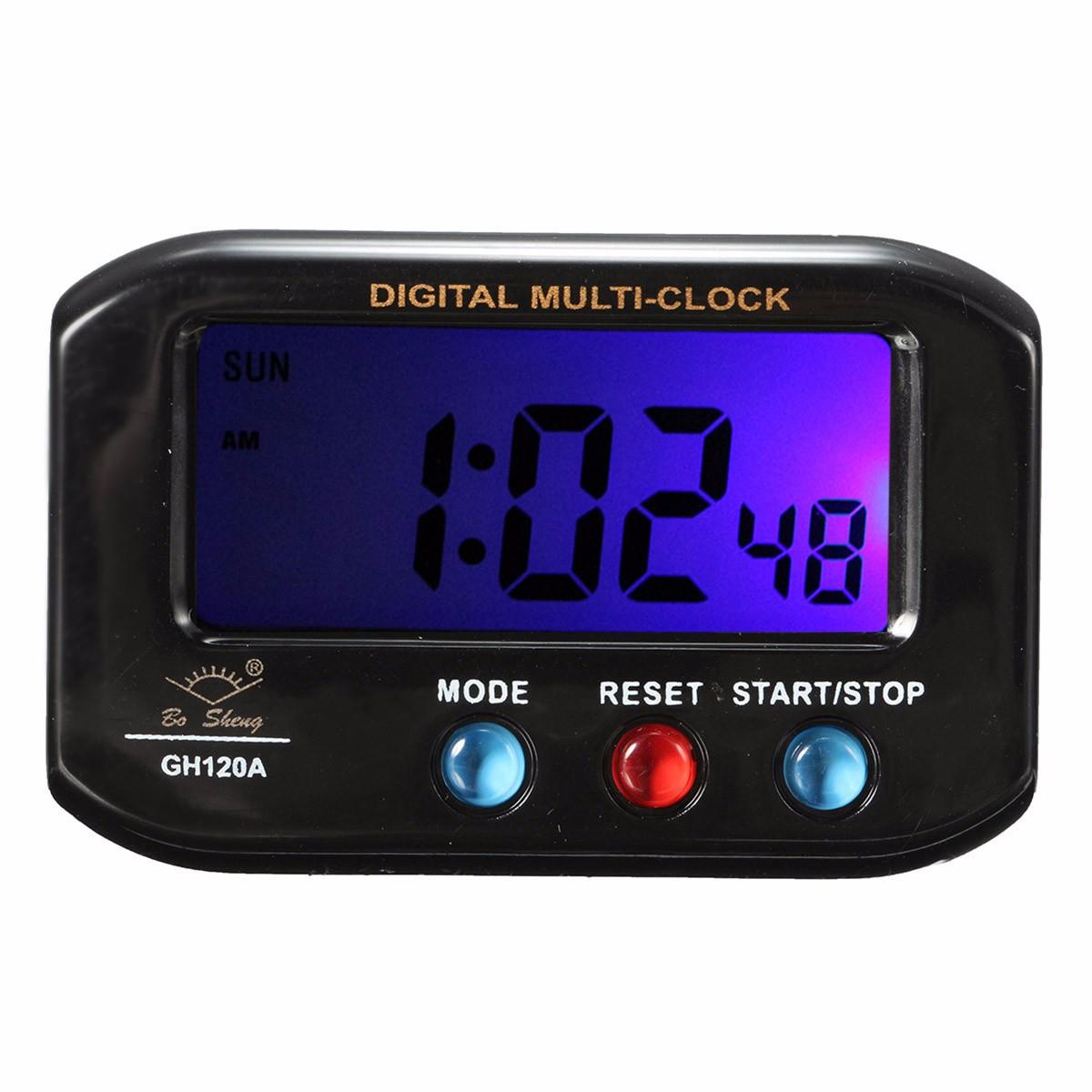 Lcd Digital Time Date Alarm Clock Stop Watch Snooze Function With Night Light
