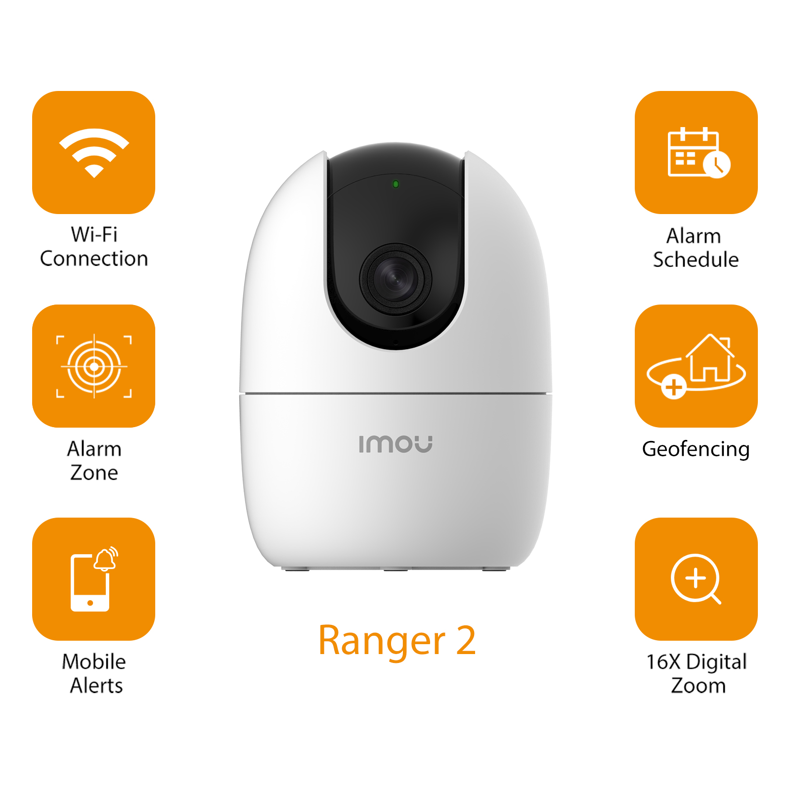 Imou RANGER 2 | 3MP 2K Indoor Smart Security WI-FI IP camera | Pan & Tilt for 360° Coverage | Human Detection | Smart Tracking | Night Vision | Privacy Mode. 