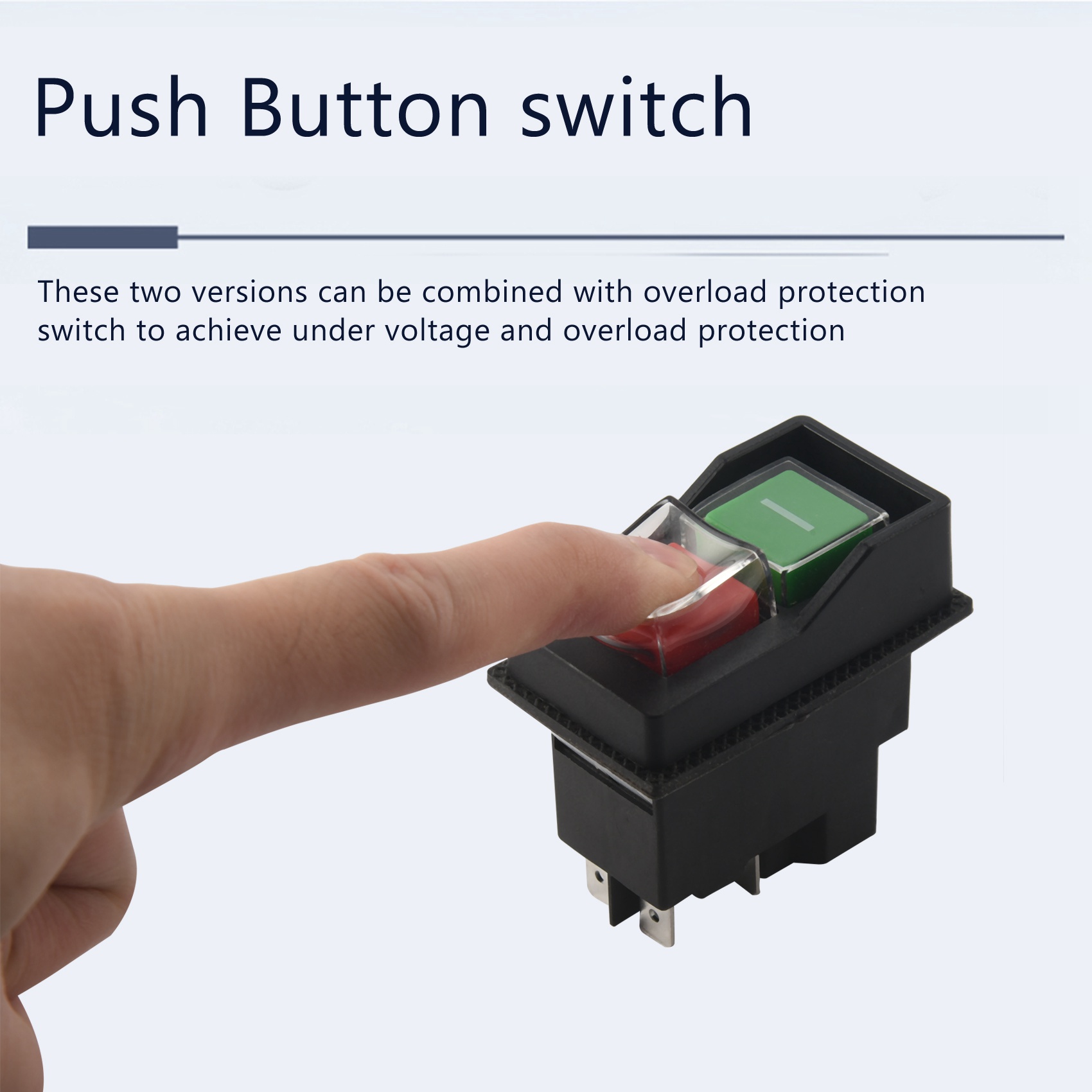Waterproof Electromagnetic Push Button Switch 5 Pins KJD17 220-240V. 