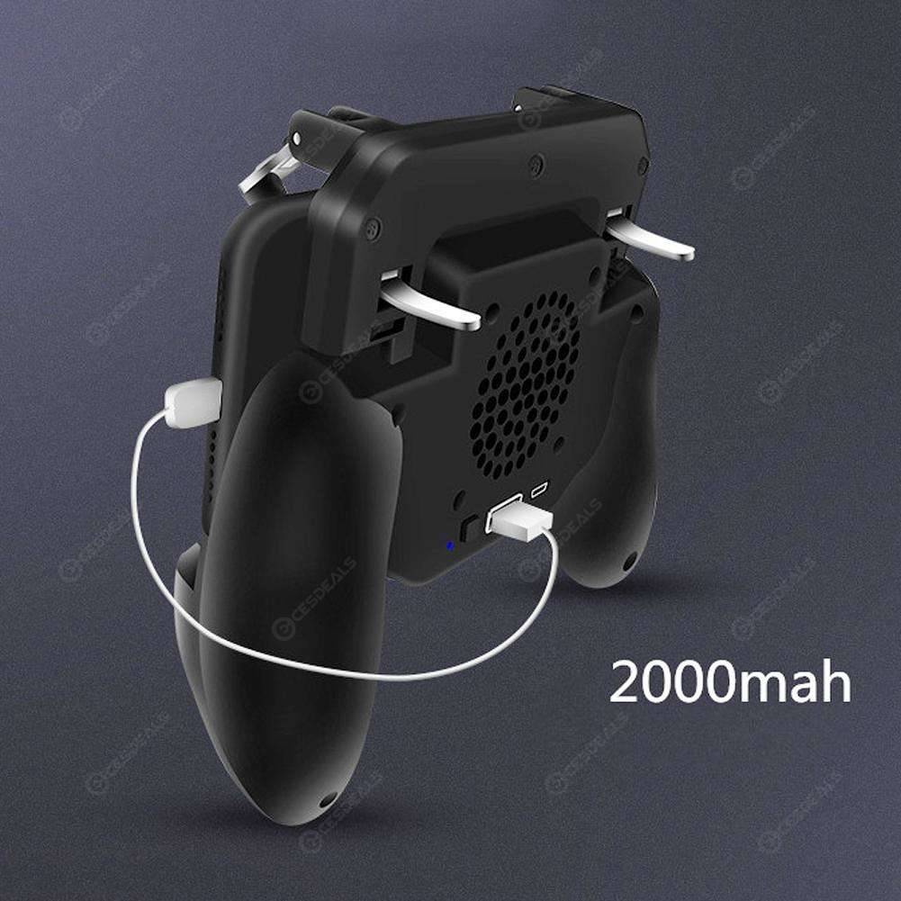 PUBG BEST Quality Controller Gamepad Pubg Mobile Trigger L1R1 Shooter Joystick Game Pad Phone Holder Cooler Fan with 2000mAh Power Bank. 
