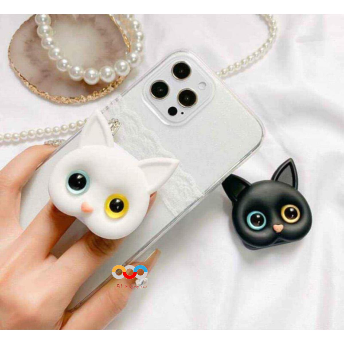 Cat Pop Socket For Girls Universal For All Mobile Phones & Tablets - Mobile Stand - Mobile Stand