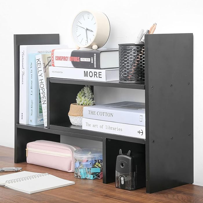 Adjustable Desk Storage Organizer Display Shelf Book Rack. 
