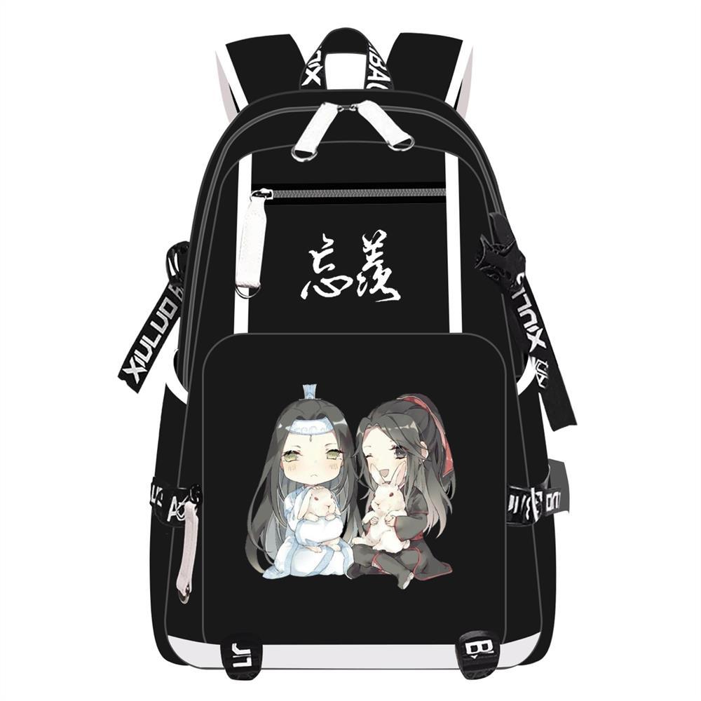 Mo Dao Zu Shi Grandmaster of Demonic Cultivation Wei Wuxian Lan Wangji Cosplay Backpack School Shoulder Bag Travel Rucksack. 