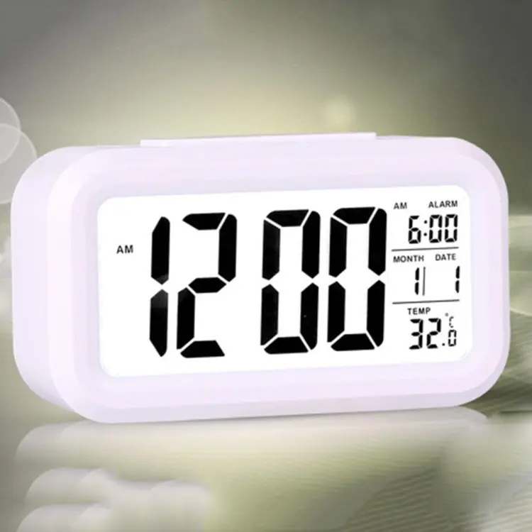 Electric Desktop Clock Electronic Alarm Digital Big LED Screen