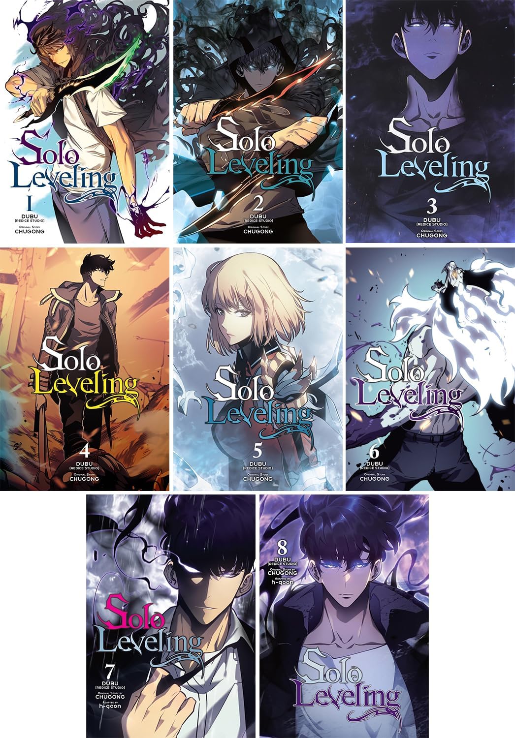 Solo Leveling Manga Series Vol 1-8: (Color version Set)